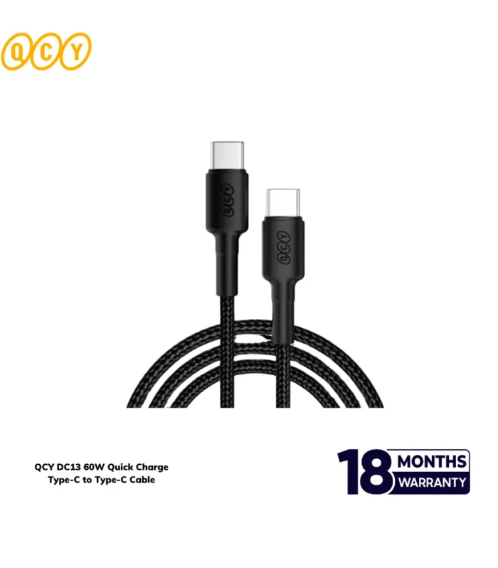 QCY DC13 60W Quick Charge Type-C to Type-C Cable
