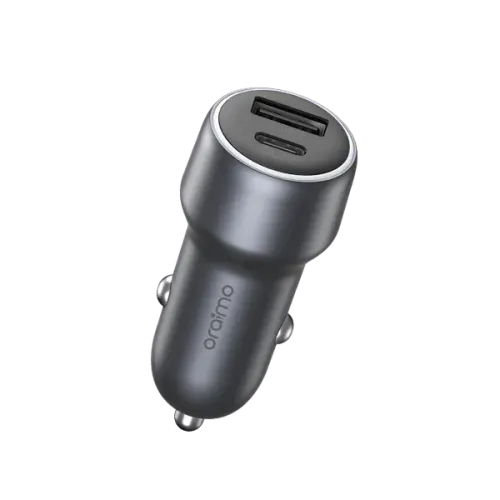 Oraimo Car Charger (OCC-73D)- Dark Chromer