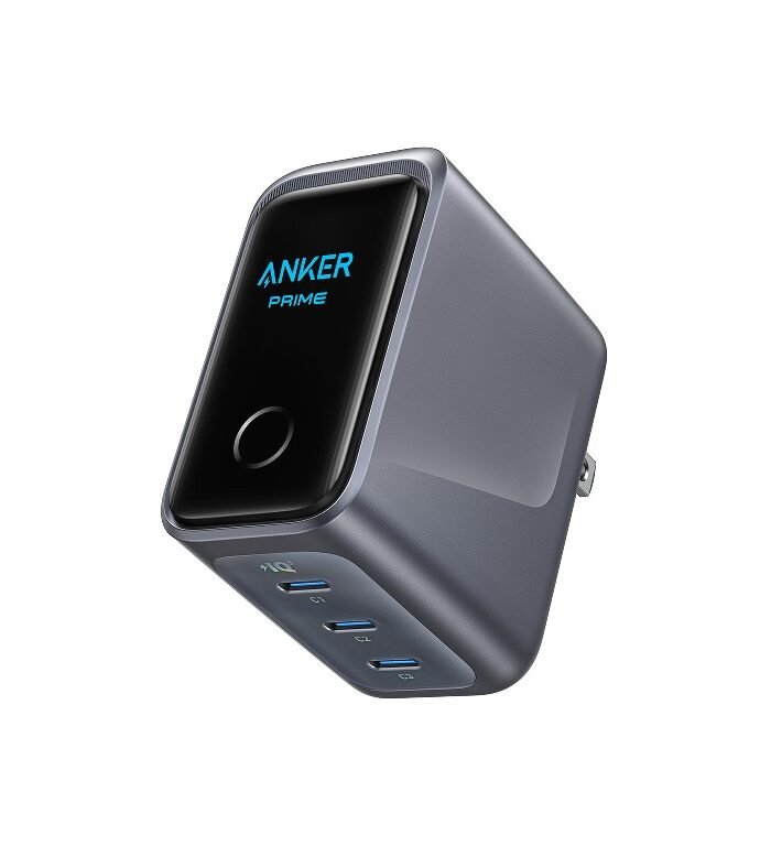 Anker Prime Charger (160W, 3 Ports, Smart Display)