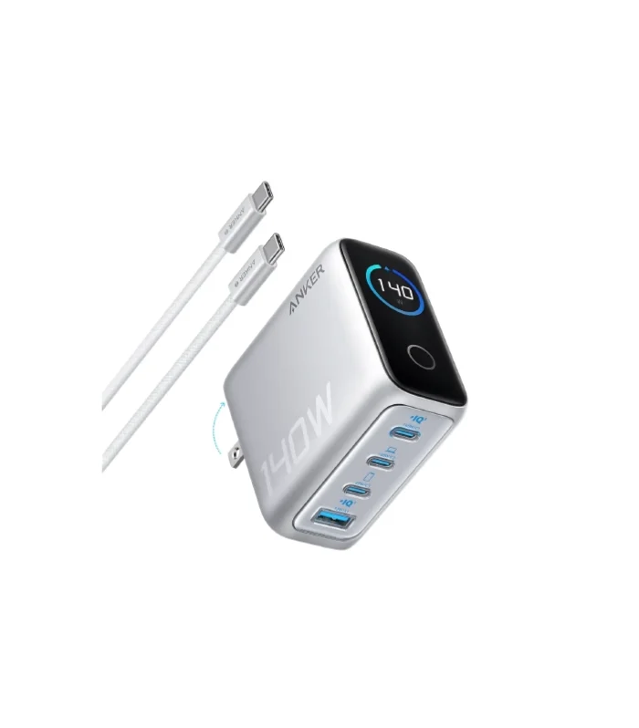Anker Zolo 140W 4-Port Multi-Device GaN Charger with USB-C Cable