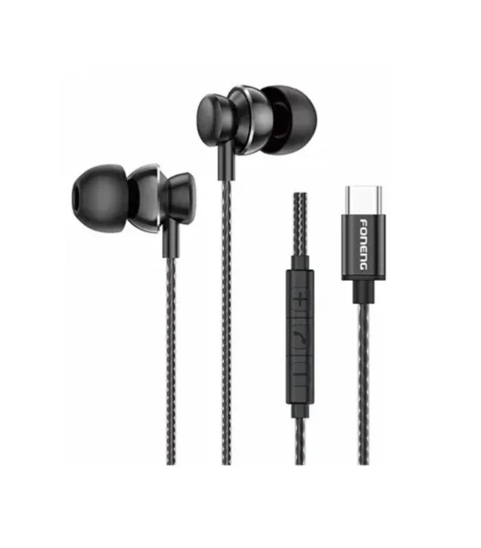 FONENG T67 Type-C In-Ear Heavy Bass Wired Earphone