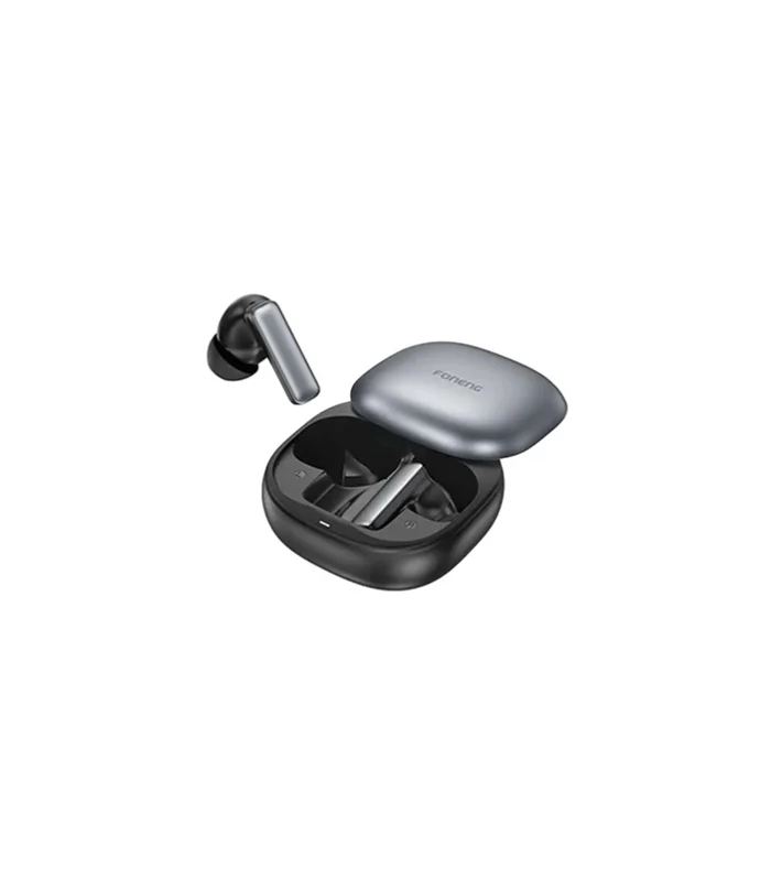 FONENG BL166 Sliding-Lid (ANC+ENC) Noise Canceling TWS Earphone- Gray