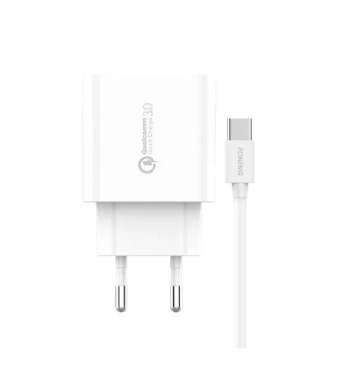 FONENG 18W Fast Charger QC3 with Cable Type - C (EU46)