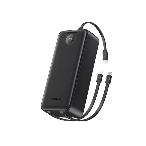 Foneng PX108 30000mAh Power Bank with Built-In 3 Cables